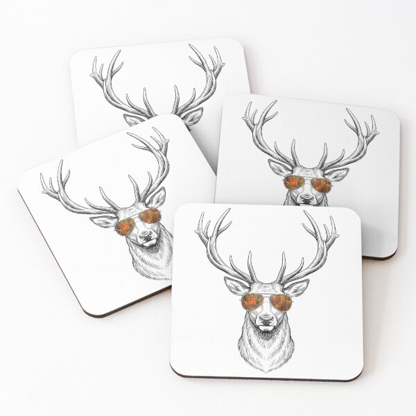 Item preview, Deer Winter Forest Shades Reflection designed and sold by Bad-Decisions-Designs.