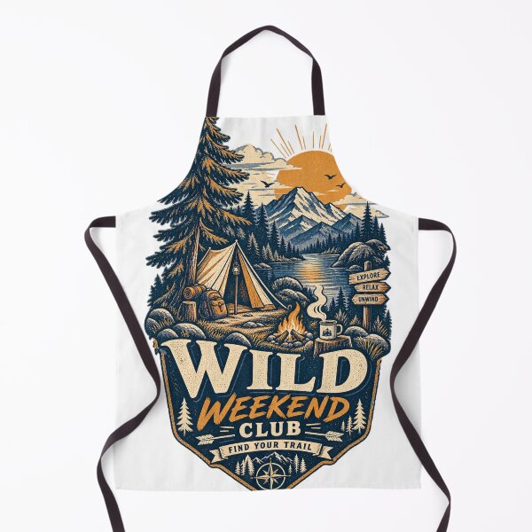 Item preview, Wild Weekend Club Camping Badge Adventure Design designed and sold by @SHINTOSARTSTORE.