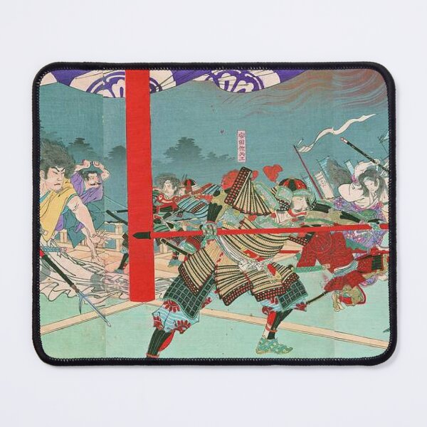 Item preview, Honnoji Incident Samurai Battle Ukiyo-e Oda Nobunaga Mori Ranmaru designed and sold by vekotpu.