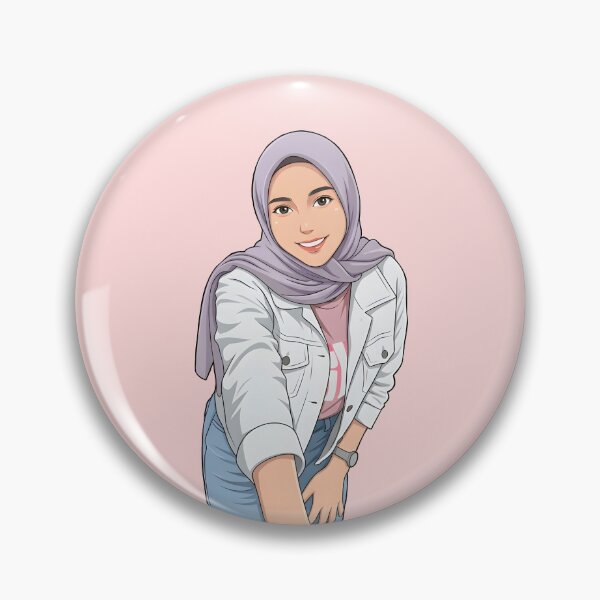 Artikelvorschau, Hijab-Porträt, Outfit des Tages, Eleganz, niedliche Illustration, Vektorgrafik entworfen und verkauft von sabartgunpla.