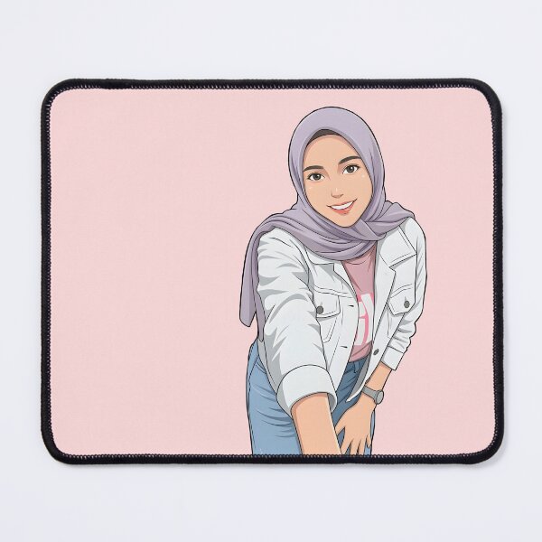 Item preview, Hijab Portrait ootd elegance cute illustration vector art designed and sold by sabartgunpla.