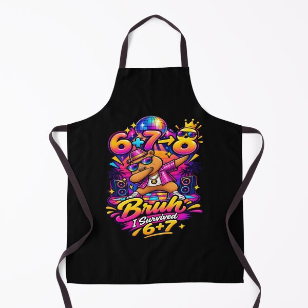 Item preview, Bruh I Survived 6 Plus 7 Disco Capybara Art designed and sold by DailySparks.