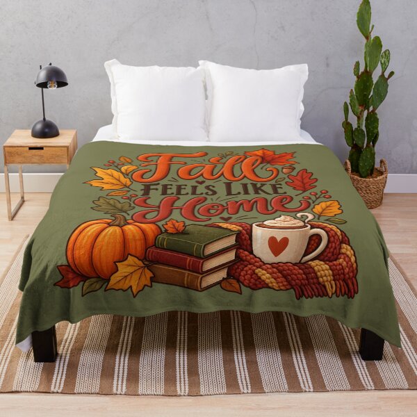 Item preview, Fall Feels Like Home – Cozy Autumn Pumpkin & Coffee designed and sold by blankTeeShirt.