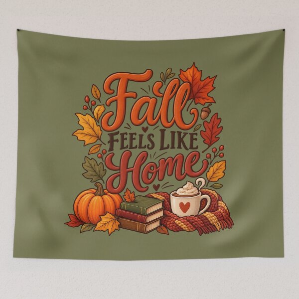 Item preview, Fall Feels Like Home – Cozy Autumn Pumpkin & Coffee designed and sold by blankTeeShirt.
