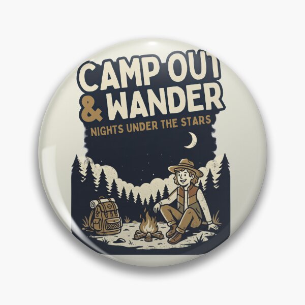 Item preview, Camp Out and Wander Night Stars Camping Design designed and sold by @SHINTOSARTSTORE.
