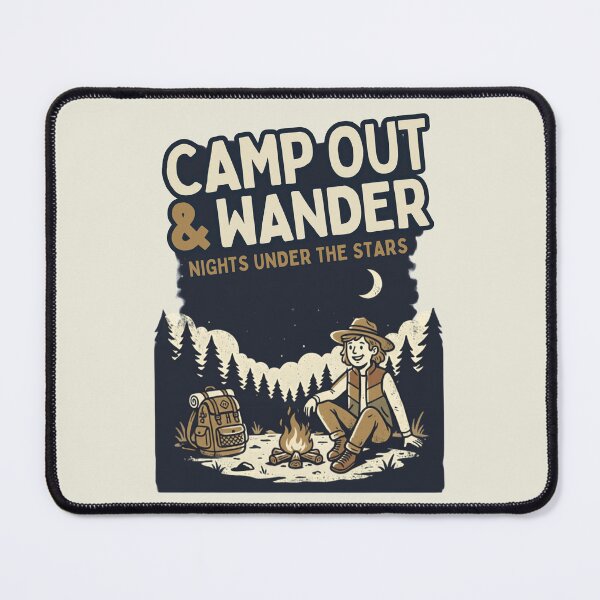 Item preview, Camp Out and Wander Night Stars Camping Design designed and sold by @SHINTOSARTSTORE.