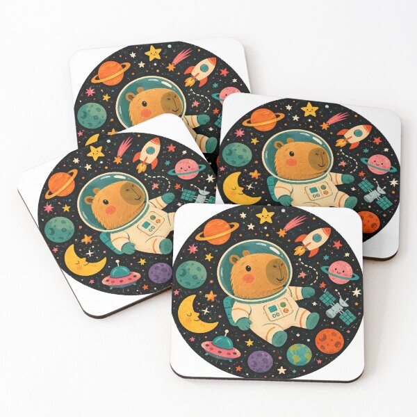 Item preview, Wall Art - Postcard - #6 - Cosmic Capybara Explorer designed and sold by ForeverPrintsOK.