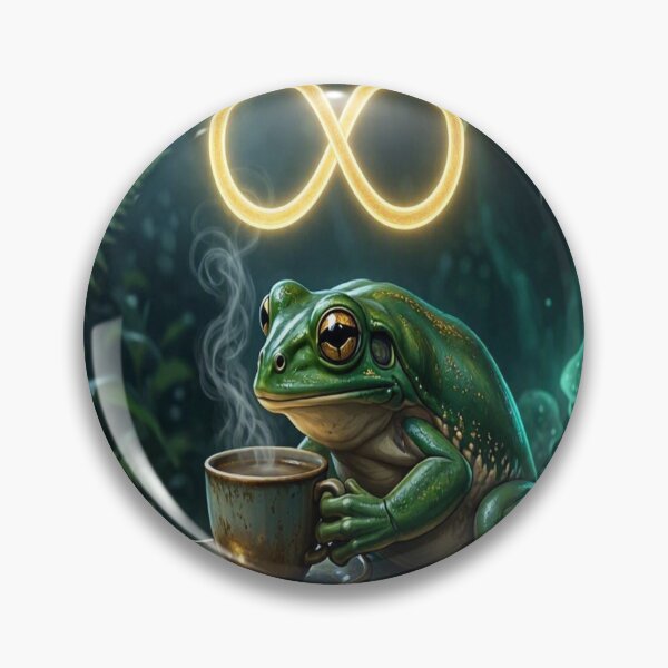 Item preview, Infinity Frog - Cozy Coffee in Enchanted Forest designed and sold by Breezes-of-Ida.