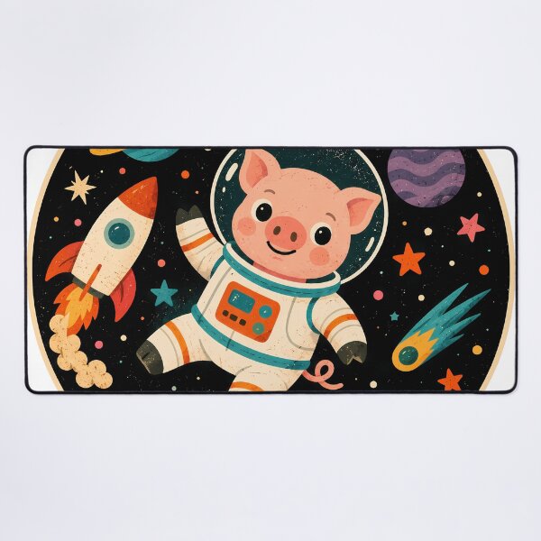 Item preview, Wall Art - Postcard - #5 - Cosmic Pig Explorer designed and sold by ForeverPrintsOK.