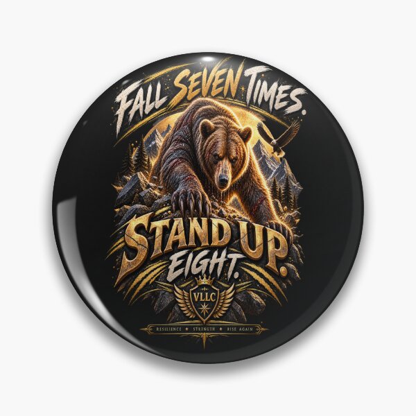 Item preview, VLLC Fall Seven Times Stand Up Eight Bear Stoic Art designed and sold by VICTORY LIBERTY .