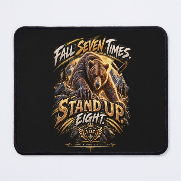 Item preview, VLLC Fall Seven Times Stand Up Eight Bear Stoic Art designed and sold by VICTORY LIBERTY .