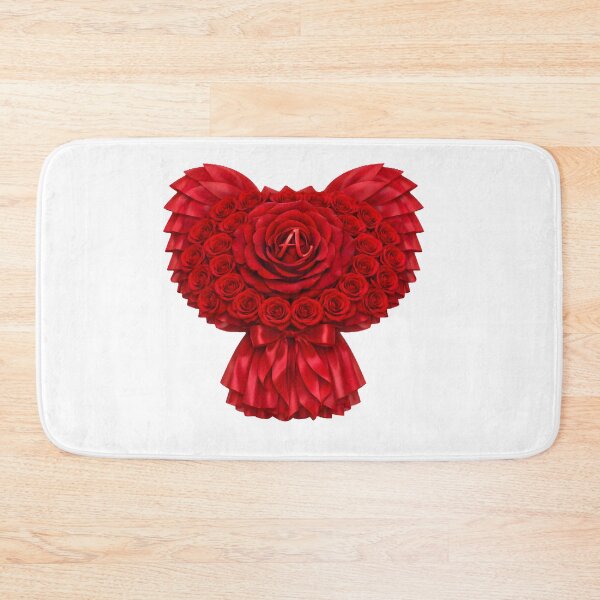 Item preview, Red Rose Heart Bouquet with Letter A designed and sold by AmirArtisanVibe.