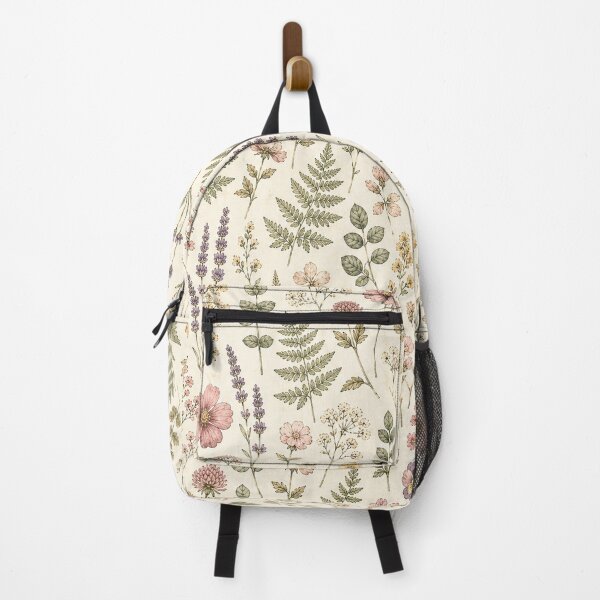 Item preview, Pressed Wildflower Botanical Cottagecore Pattern designed and sold by StickyStick Studio.