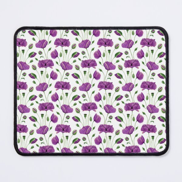 Item preview, Botanical Purple Poppy Flower Pattern designed and sold by SmallDart Creations.