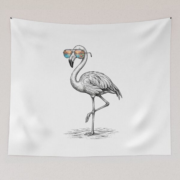 Item preview, Flamingo Tropical Beach Sunglasses Reflection designed and sold by Bad-Decisions-Designs.