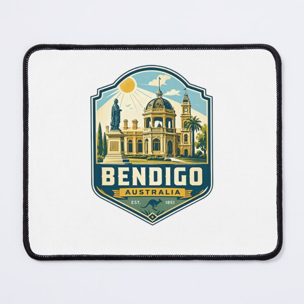 Item preview, Bendigo Australia Est. 1851 Australian City Travel Souvenir Landmark designed and sold by Star3NowForMe.