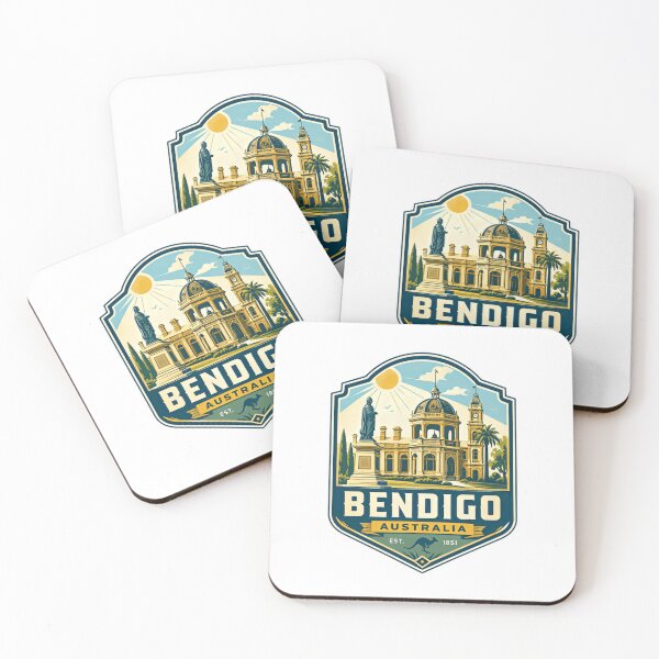 Item preview, Bendigo Australia Est. 1851 Australian City Travel Souvenir Landmark designed and sold by Star3NowForMe.