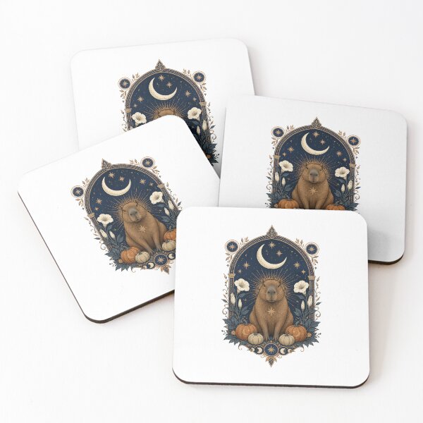 Item preview, Gothic Celestial Capybara – Moonlit Halloween Animal Art designed and sold by AMICO77.