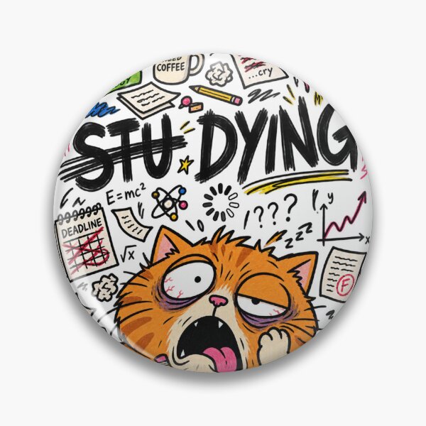 Item preview, Student Cat Panic Funny Studying Cat Back to School designed and sold by MonkiFlipp.