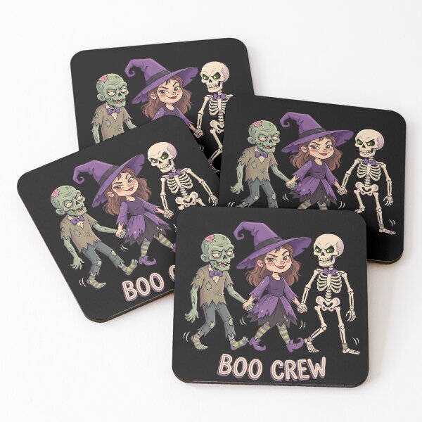 Item preview, Boo Crew Witch Zombie Skeleton Halloween Squad designed and sold by Sekla-Studio.