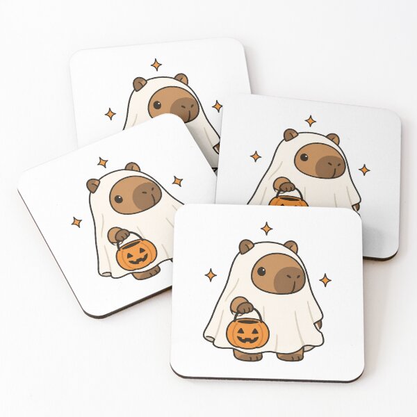 Item preview, Kawaii Halloween Capybara – Retro Minimal Spooky Animal Art designed and sold by AMICO77.