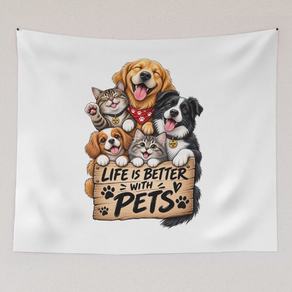 Item preview, LIFE IS BETTER WITH PETS designed and sold by DomGDesign.