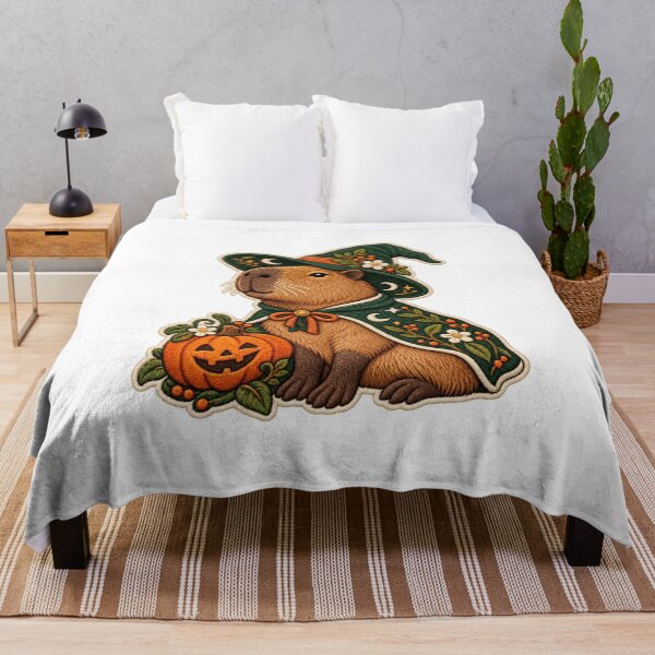 Item preview, Kawaii Halloween Capybara – Retro Minimal Spooky Animal Art designed and sold by AMICO77.
