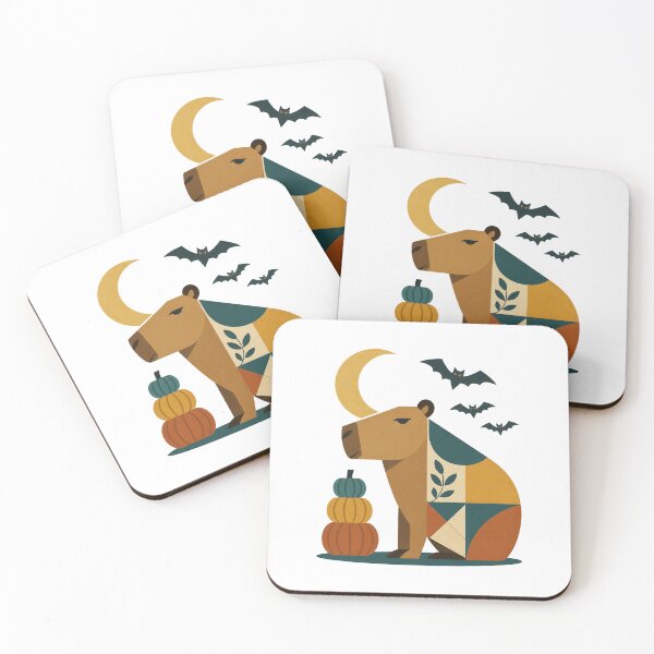 Item preview, Kawaii Halloween Capybara – Retro Minimal Spooky Animal Art designed and sold by AMICO77.