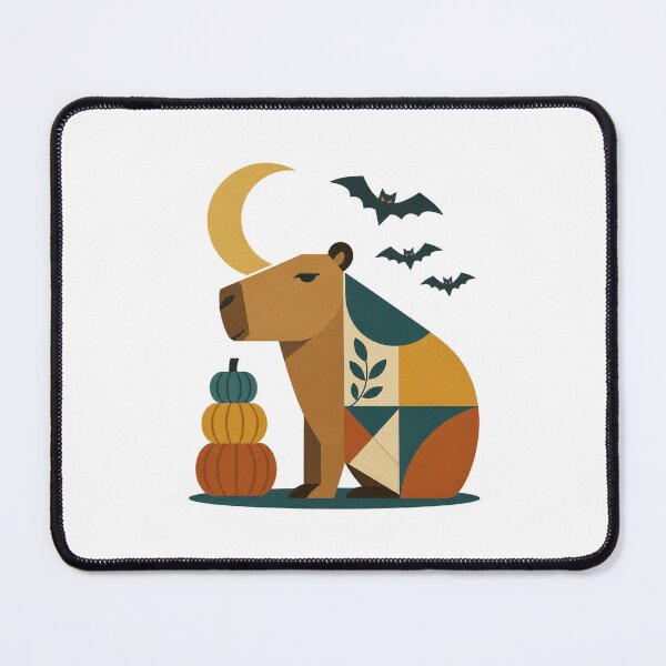 Item preview, Kawaii Halloween Capybara – Retro Minimal Spooky Animal Art designed and sold by AMICO77.