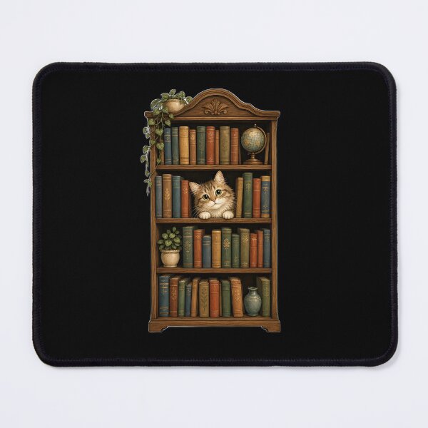 Item preview, Cute Cat Hiding Inside Bookshelf designed and sold by Glitchart66.