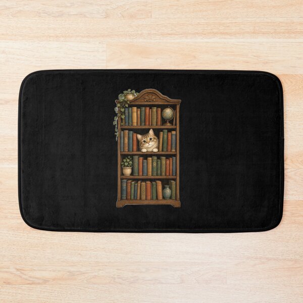 Item preview, Cute Cat Hiding Inside Bookshelf designed and sold by Glitchart66.