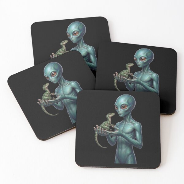 Item preview, Alien holding a Velociraptor designed and sold by ReneMM.