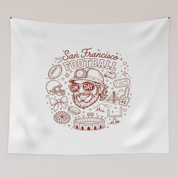Item preview, San Francisco Football Game Day Retro Design designed and sold by TracyWall90783.