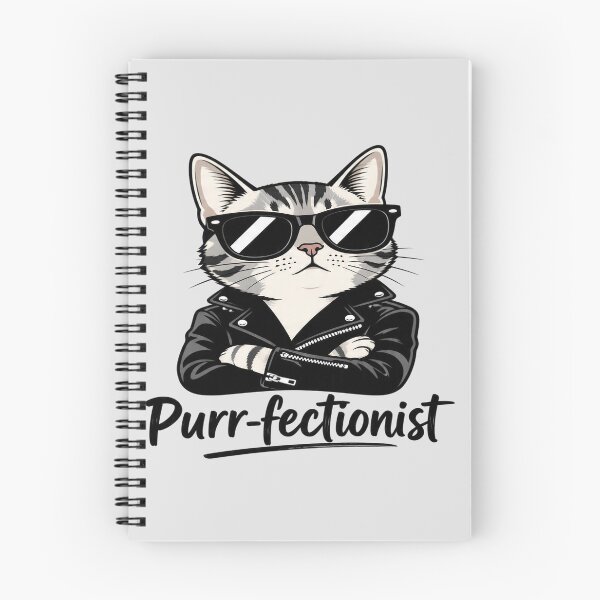 Item preview, Cool Biker Cat Purr-fectionist Funny Cute Kitten designed and sold by FABIOLA1970.