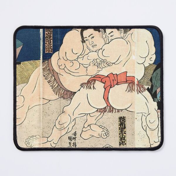 Item preview, Sumo Wrestling Match Ukiyo-e Woodblock Print Utagawa Kunisada designed and sold by vekotpu.