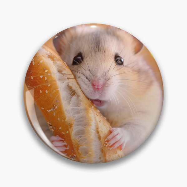 Item preview, Cute Hamster Holding a French Baguette - Bakery Lover designed and sold by cutepid.