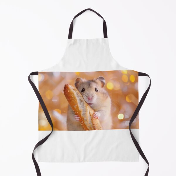 Item preview, Cute Hamster Holding a French Baguette - Bakery Lover designed and sold by cutepid.