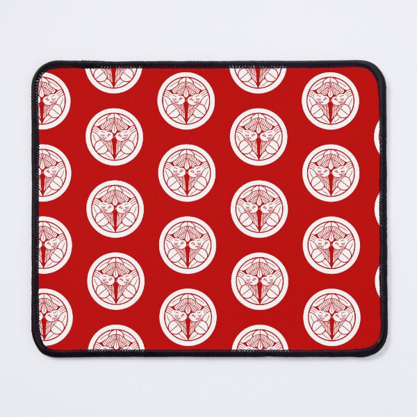 Item preview, Uesugi Kenshin Tobi-Suzume Crest Samurai Mon White Red Tile / Japanese Crest designed and sold by 戦国まーけっと SENGOKU MARKET.