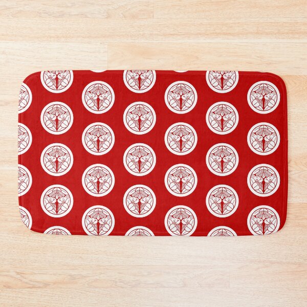 Item preview, Uesugi Kenshin Tobi-Suzume Crest Samurai Mon White Red Tile / Japanese Crest  designed and sold by 戦国まーけっと SENGOKU MARKET.