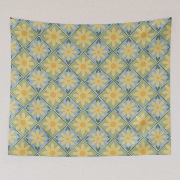 Item preview, Vintage Daisy Tile Seamless Pattern designed and sold by SmallDart Creations.