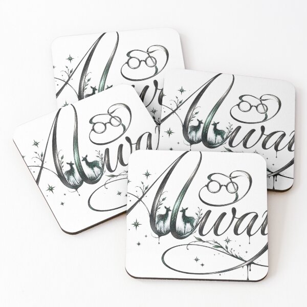 Item preview, Always Magical Calligraphy — Whimsical Deer & Ink Splatter Fantasy Design designed and sold by PixelNest40.