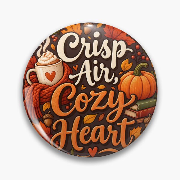 Item preview, Crisp Air Cozy Heart – Autumn Pumpkin & Coffee designed and sold by blankTeeShirt.