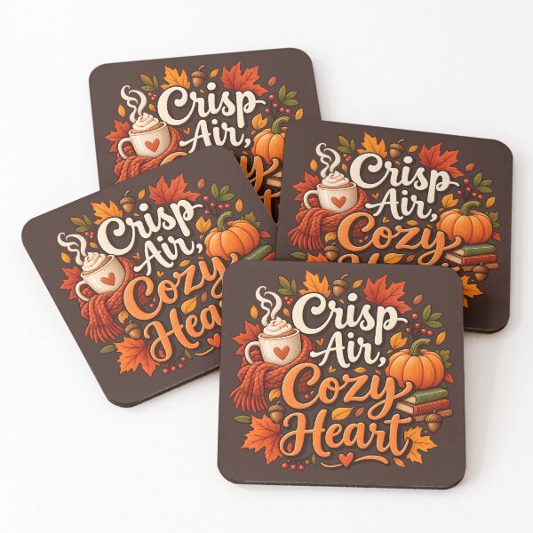 Item preview, Crisp Air Cozy Heart – Autumn Pumpkin & Coffee designed and sold by blankTeeShirt.