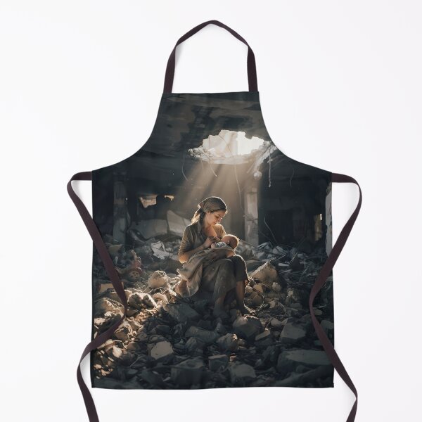 Item preview, Light in the Ruins: Mother's Love and Peace Art Print, Humanist Documentary Photography designed and sold by SOOstudio73.
