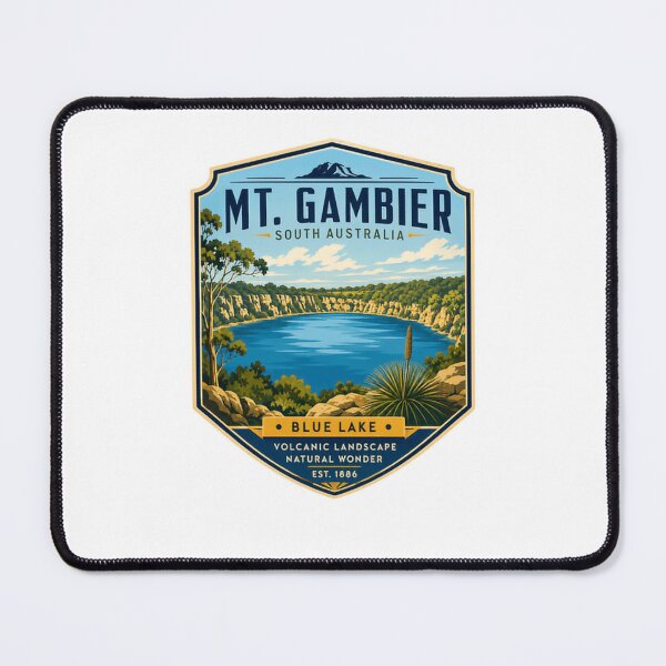 Item preview, Mt. Gambier South Australia Blue Lake Volcanic Landscape Travel Souvenir designed and sold by Star3NowForMe.