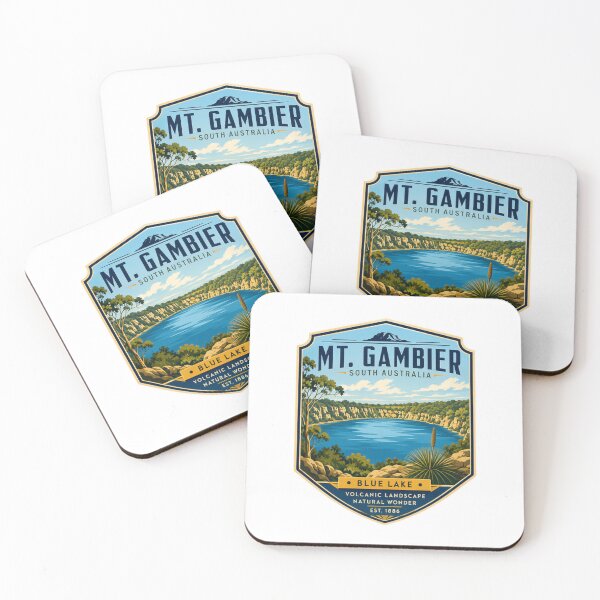 Item preview, Mt. Gambier South Australia Blue Lake Volcanic Landscape Travel Souvenir designed and sold by Star3NowForMe.