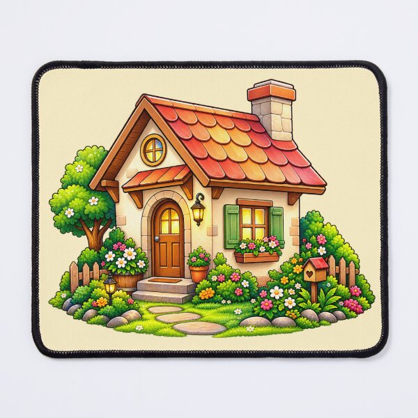 Item preview, Cozy Cottage Watercolor Sticker designed and sold by Hari Arts.