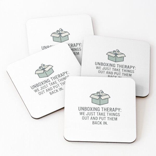 Item preview, Unboxing Therapy Funny Sad Plant Logo Minimalist Design designed and sold by SarcasmAndSpite.
