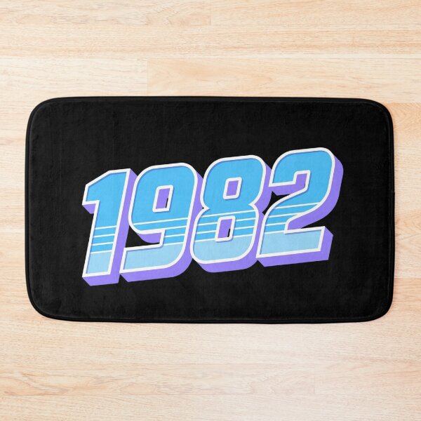Item preview, "1982" retro synthwave style blue and purple designed and sold by Wawan35200.