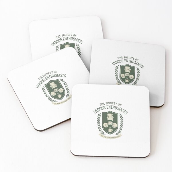 Item preview, Society of Indoor Enthusiasts Funny Introvert Crest designed and sold by SarcasmAndSpite.